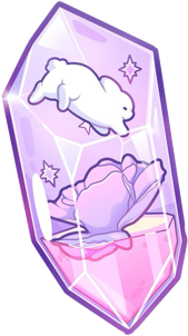PinkBunnyCrystal emote for Discord