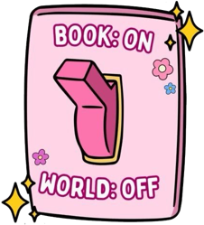 bookonworldoff_pink emote for Discord