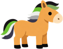 aromanticpridehorse emote for Discord