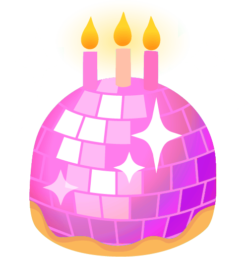 PinkDiscoCake emote for Discord