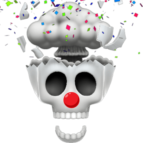 ClownMindBlownSkull emote for Discord
