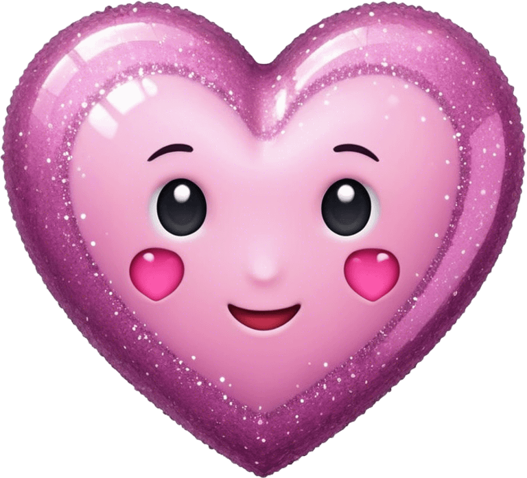 Happypinkcuteglitterheart emote for Discord