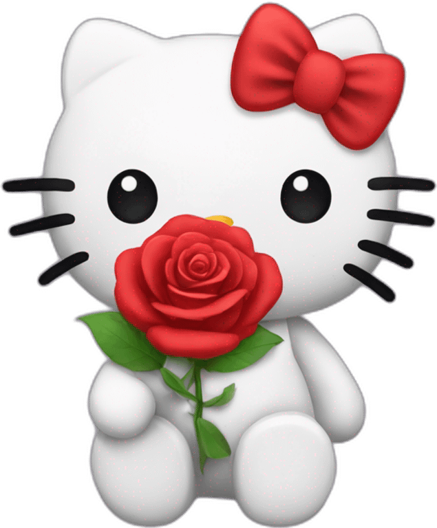 Hellokittywithrose emote for Discord