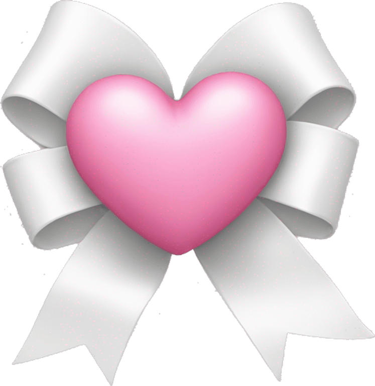 Whitebowwithpinkheart emote for Discord