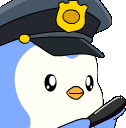Pengu_Sus_Police emote for Discord