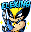 WolverineFlexing emote for Discord