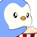 PopcornPengu emote for Discord
