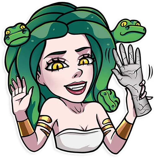 medusa_hands_up emote for Discord