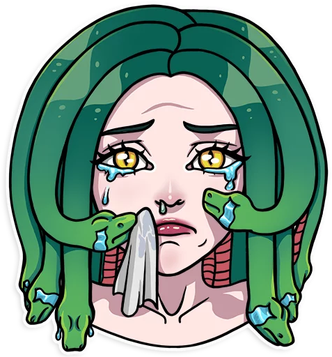 medusa_crying emote for Discord