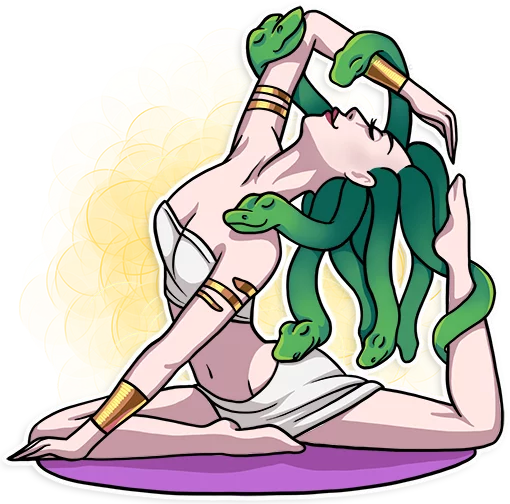 medusa_yoga_stretch emote for Discord