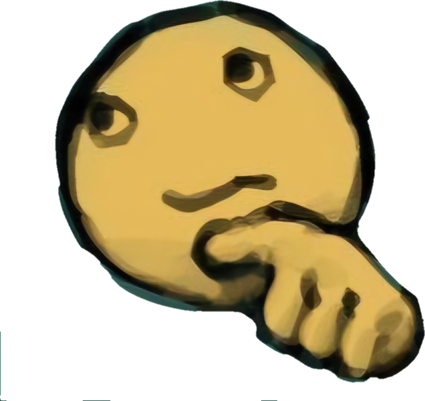 Hmm_YellowEmojk emote for Discord