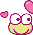 keroppihalfheart emote for Discord