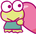 keroppihalfheart2 emote for Discord
