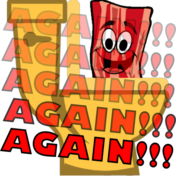 BaconToiletAGAIN emote for Discord