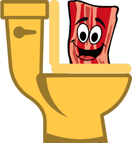BaconToilet emote for Discord