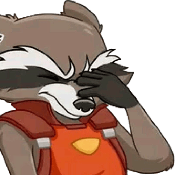 RocketRacoonFacePalm emote for Discord