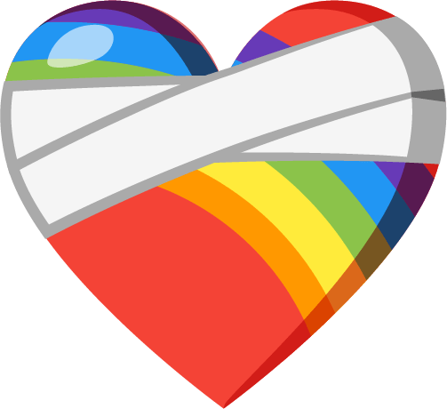 LGBTpride_Rainbow_Mending_Heart emote for Discord