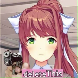 Monika_Deletethis emote for Discord