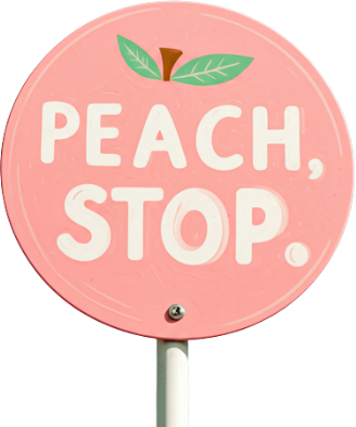Peachstopsign emote for Discord