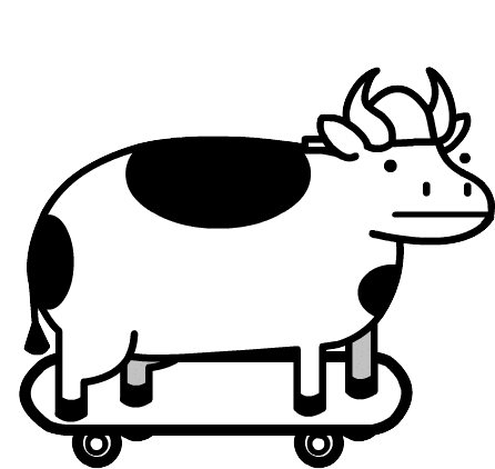 CowSkateboardFlip emote for Discord