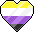 NonbinaryHeart emote for Discord