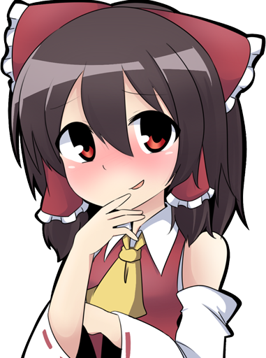 Reimu_Hakurei_thinking emote for Discord