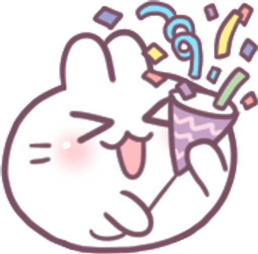 RoundBunnyConfetti emote for Discord