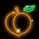 Neon_peach emote for Discord
