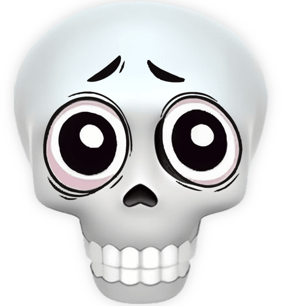 SkullScared emote for Discord