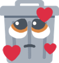 Pleading_Trashcan_Hearts emote for Discord