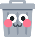 Blushing_Trashcan emote for Discord