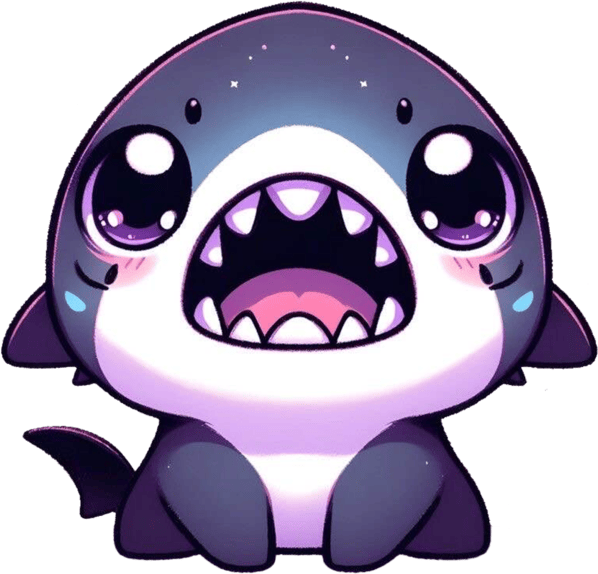 CuteSharkYell emote for Discord