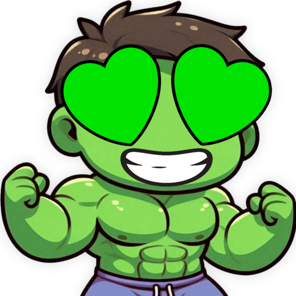 Hulk_HeartGreen emote for Discord