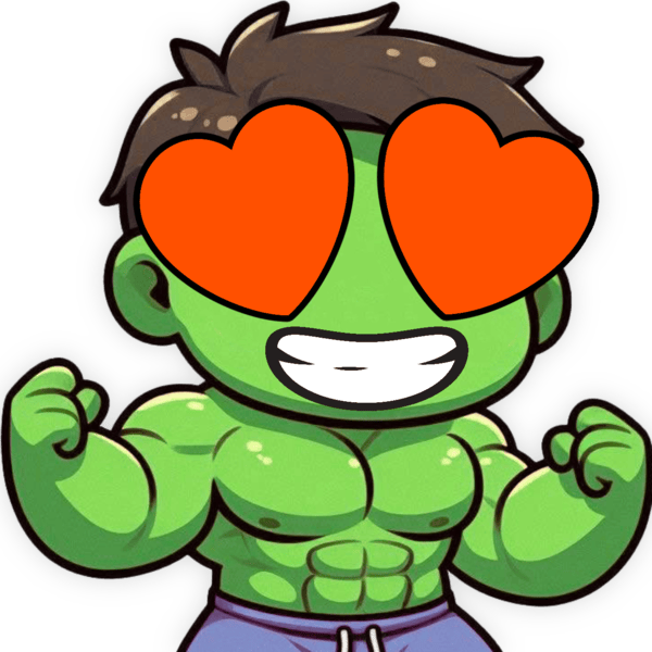 Hulk_HeartOrange emote for Discord