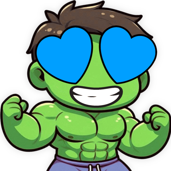 Hulk_HeartBlue emote for Discord