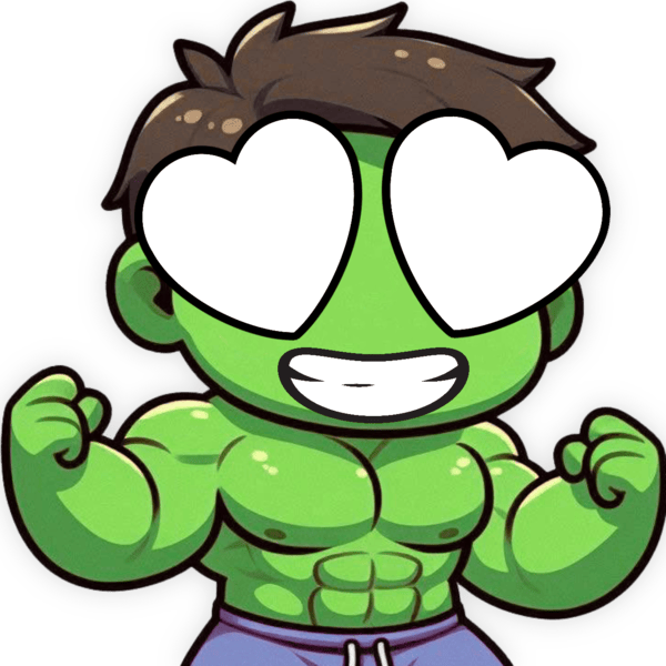 Hulk_HeartWhite emote for Discord