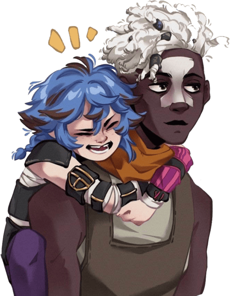 EkkoandIsha_Hug emote for Discord
