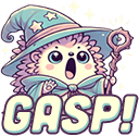 HeghehogWitchGasp emote for Discord