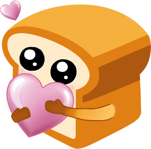 PinkHeartBread emote for Discord