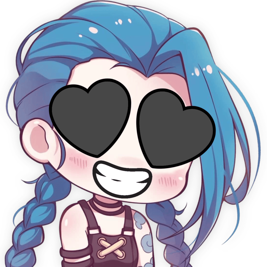Jinx_HeartBlack emote for Discord