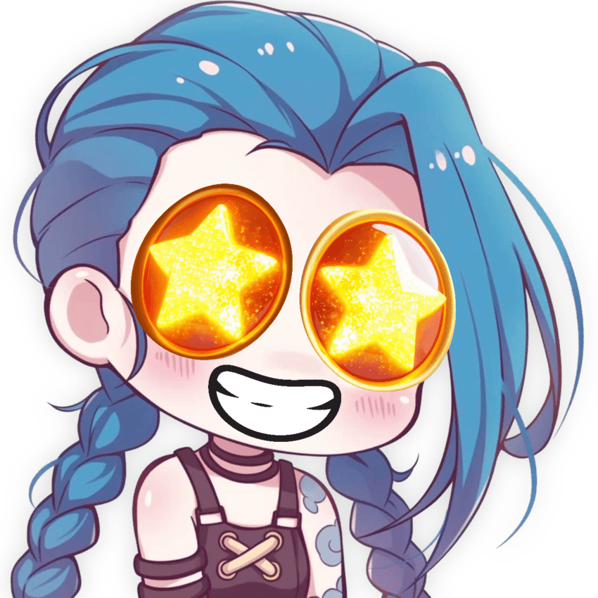 Jinx_StarStruck emote for Discord