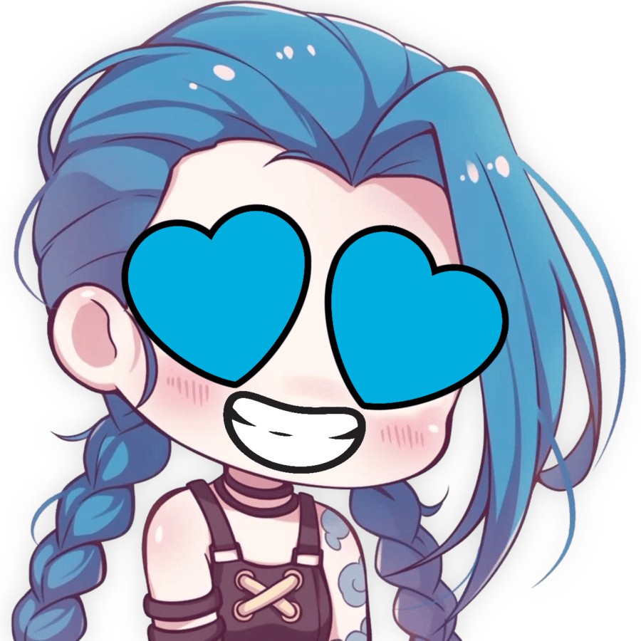 Jinx_HeartBlue emote for Discord