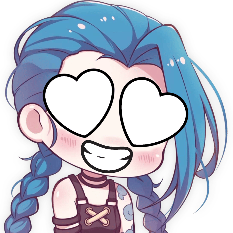 Jinx_HeartWhite emote for Discord