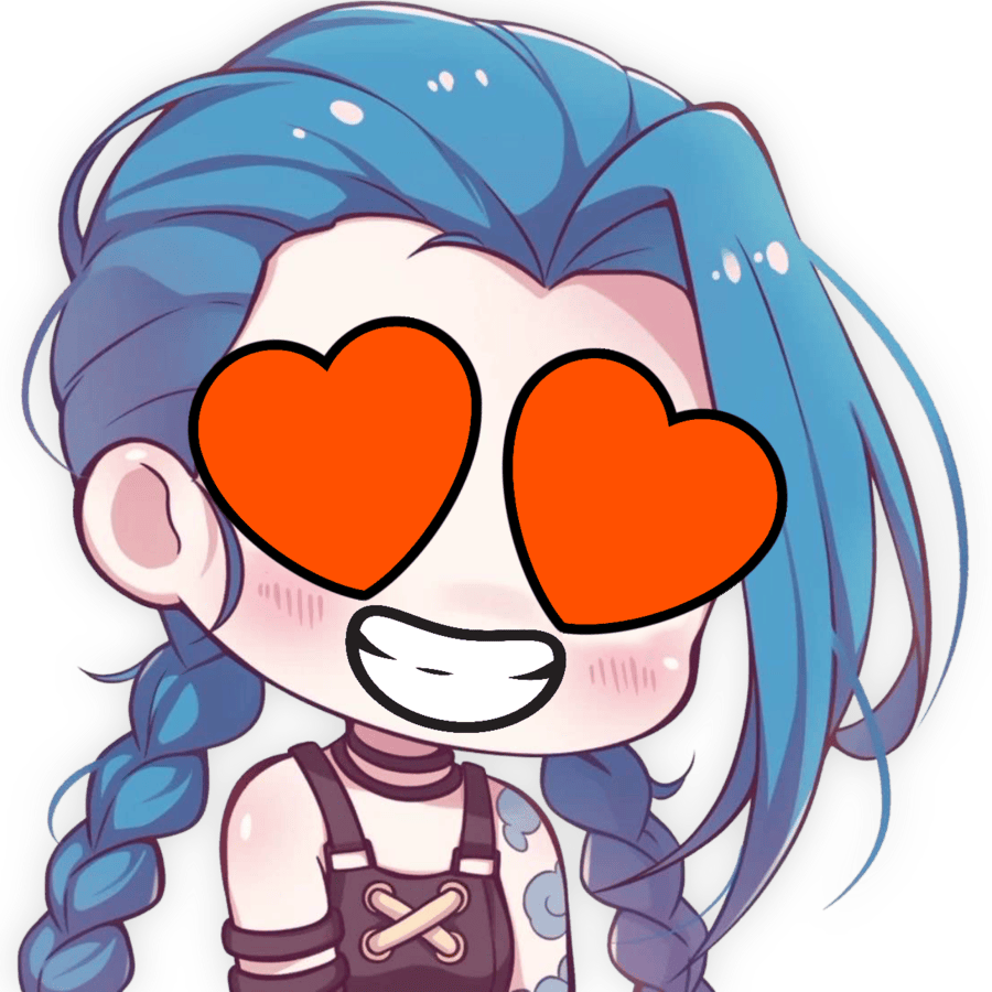 Jinx_HeartOrange emote for Discord