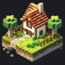 Minecraft_small_house emote for Discord