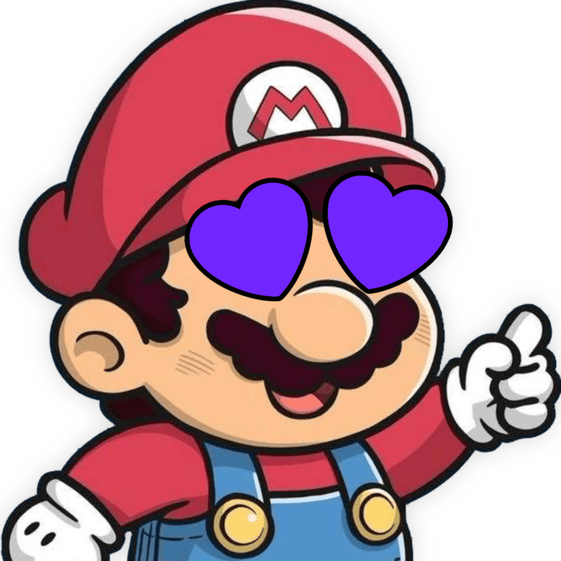 Mario_HeartPurpleEyes emote for Discord