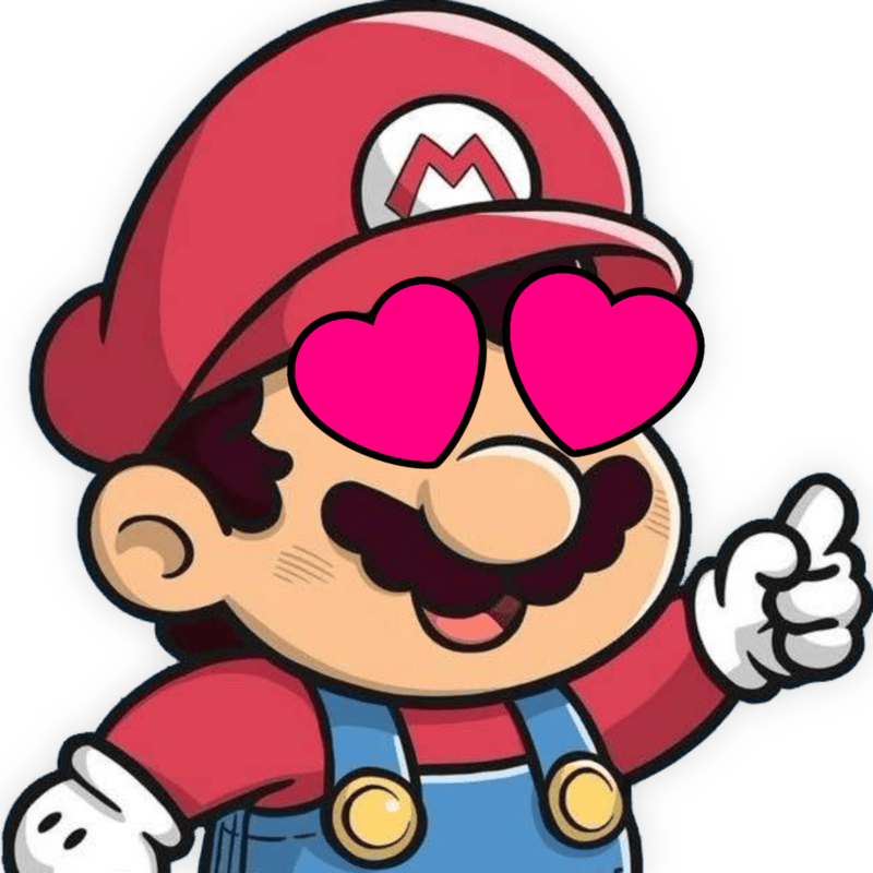Mario_HeartPinkEyes emote for Discord