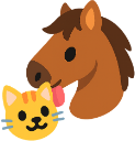 horse_licking_kitty emote for Discord