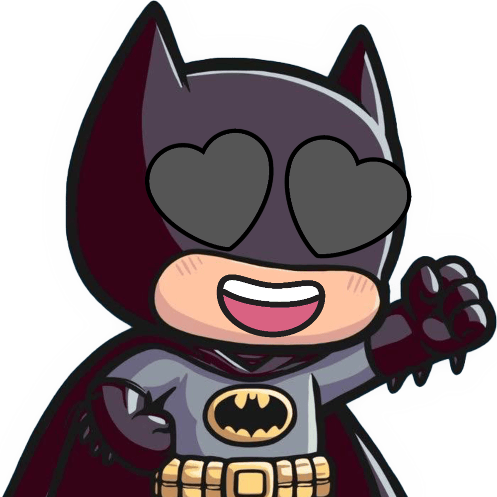 Batman_HeartBlackEyes emote for Discord