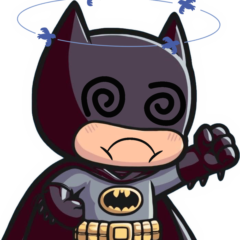 Batman_DizzyKnockedOut emote for Discord